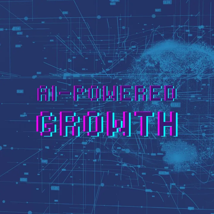 Digital illustration reading AI-Powered Growth